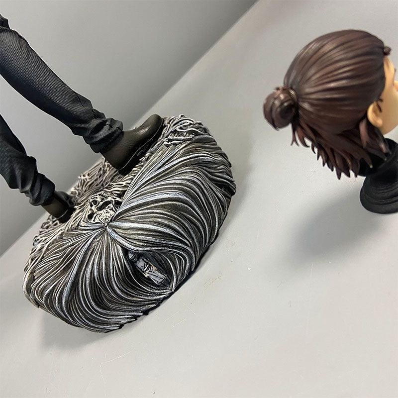 Power Anniversary Eren Double Head Sculpture, Eren from Attack on Titan, GK Anime Figure Desk Decoration