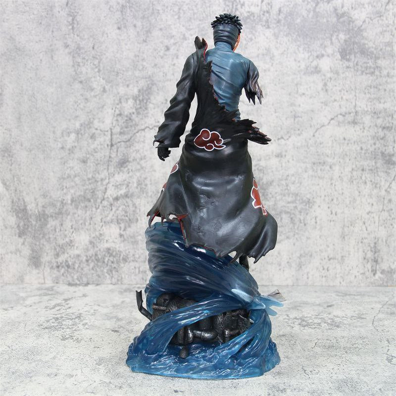 Naruto figure Uchiha Obito battle-damaged Tobi model doll box set with lights