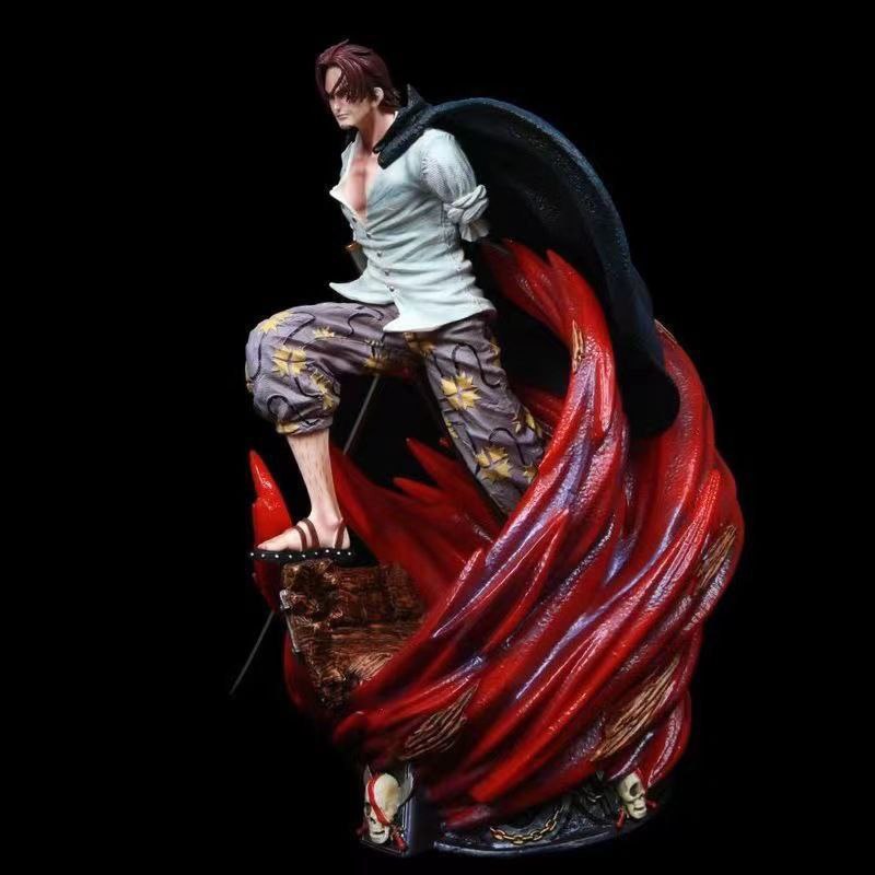 One Piece LS Red-Haired Shanks Figure, Yonko Shanks Model, One Piece Figure Ornament Statue Gift Wholesale