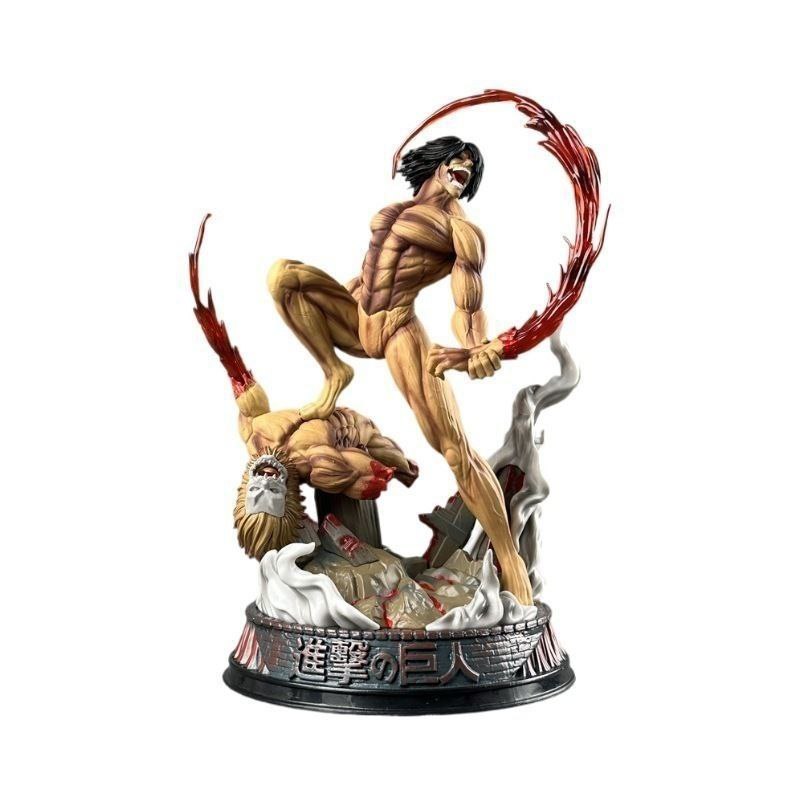 YOYO Attack on Titan 2nd Battle Form Eren Base Figure Model Statue Desktop Ornament