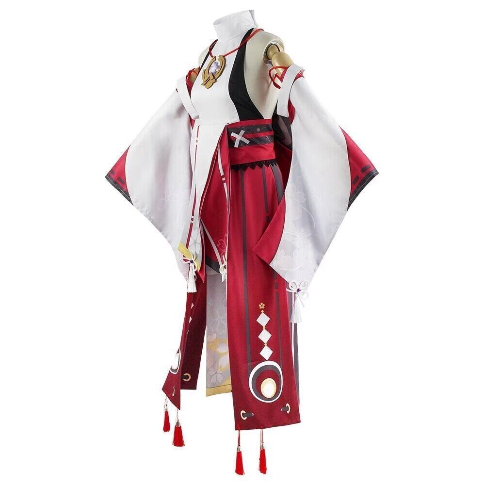 Genshin Impact Yae no Miko cosplay outfit, cute and stylish, full set of cosplay costume matching the game character.