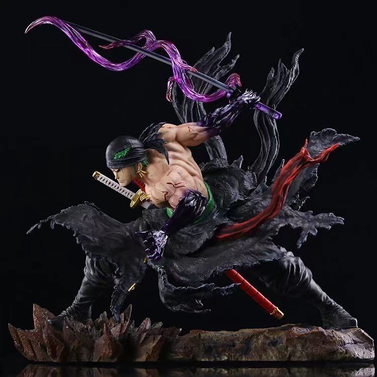 One Piece Figure IU STUDIO break series 01 Bloodstained Zoro Double Head Sculpt GK Premium Version