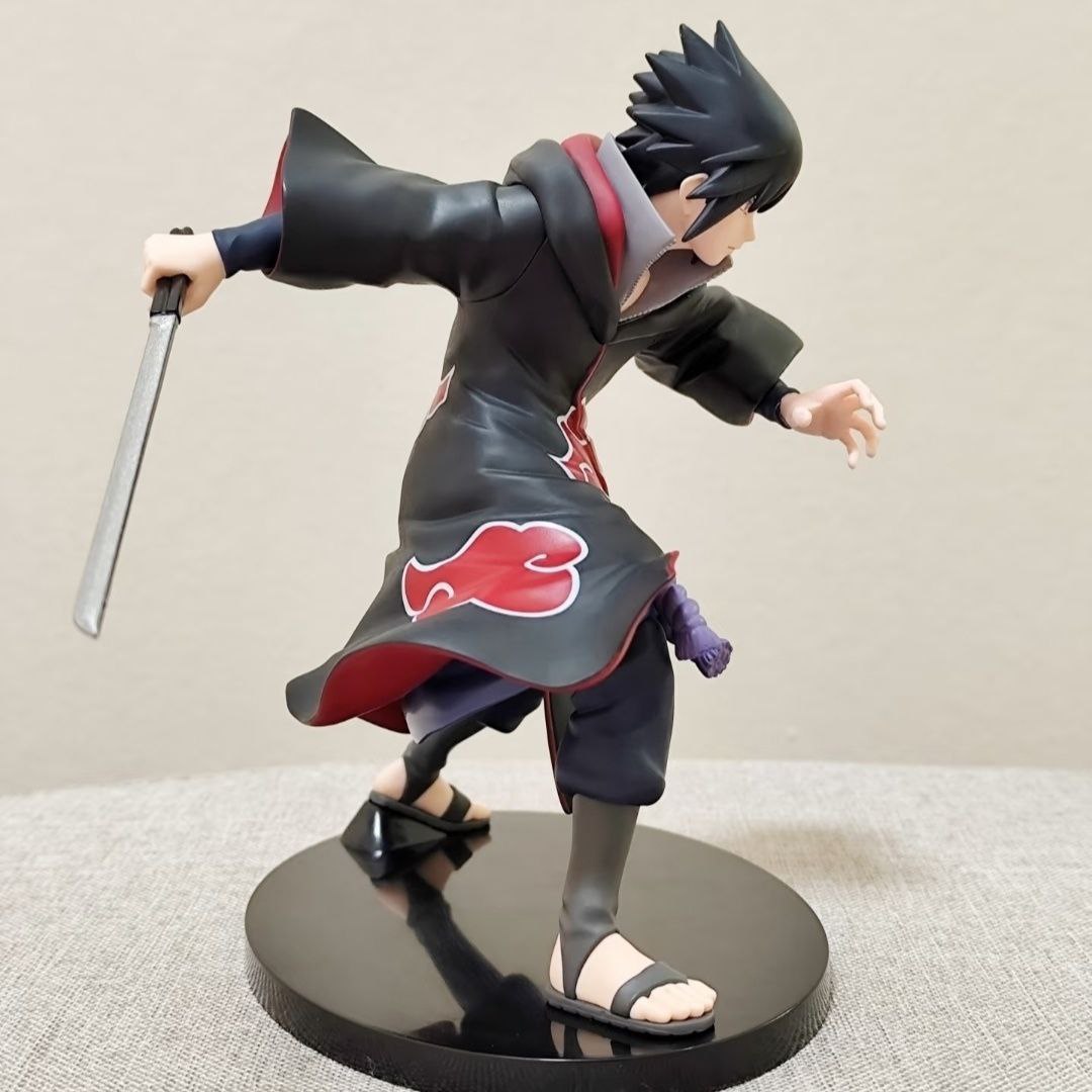 [Premium Version] Naruto Shippuden: Sasuke (Hawk) - Akatsuki Robe Figure Model Ornament 2D GK Anime Statue