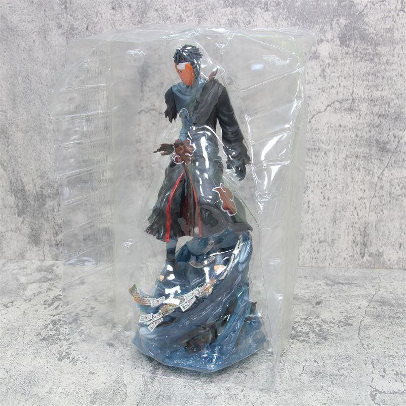 Naruto figure Uchiha Obito battle-damaged Tobi model doll box set with lights