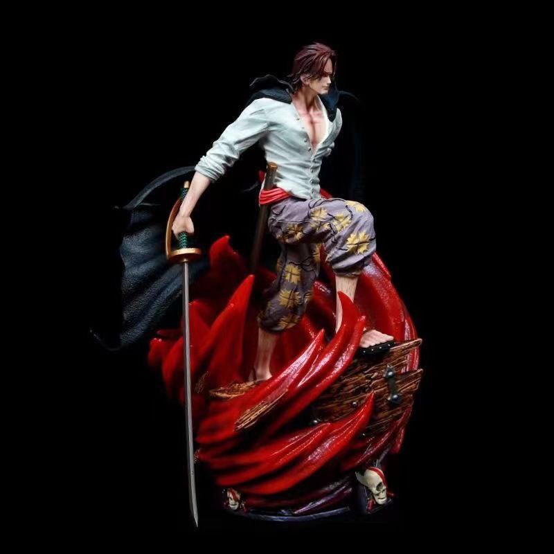One Piece LS Red-Haired Shanks Figure, Yonko Shanks Model, One Piece Figure Ornament Statue Gift Wholesale