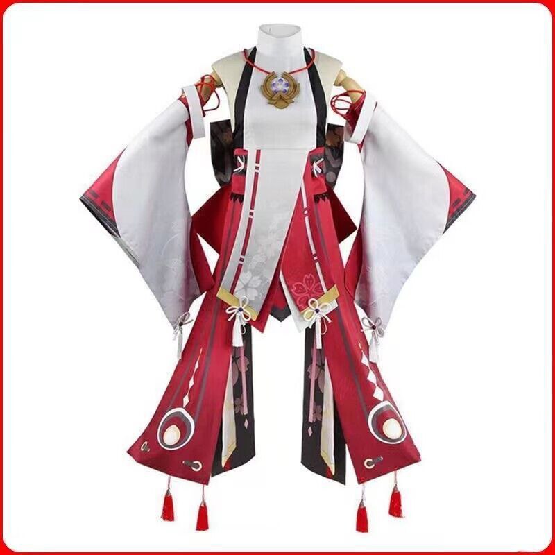 Genshin Impact Yae no Miko cosplay outfit, cute and stylish, full set of cosplay costume matching the game character.