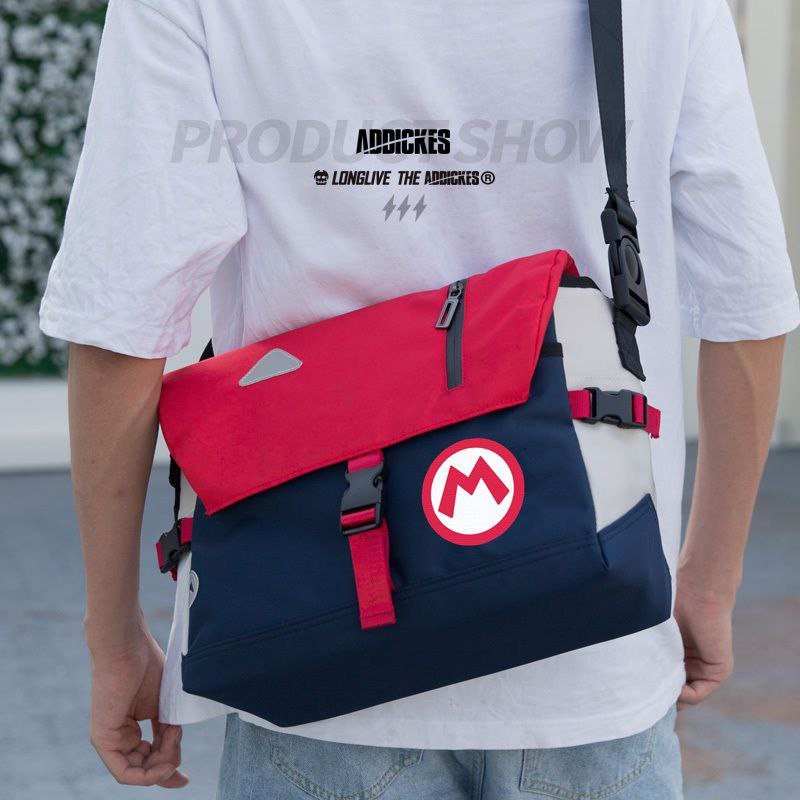 Nintendo Mario merchandise crossbody bag, shoulder bag, backpack, messenger bag, men's student trendy casual sportswear