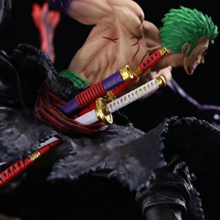 One Piece Figure IU STUDIO break series 01 Bloodstained Zoro Double Head Sculpt GK Premium Version