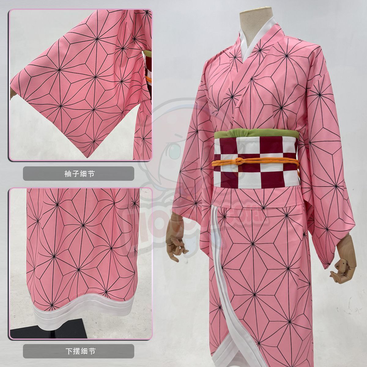 HOLOUNCOSER Xiao Ou's Demon Slayer Nezuko Kamado Cosplay Costume