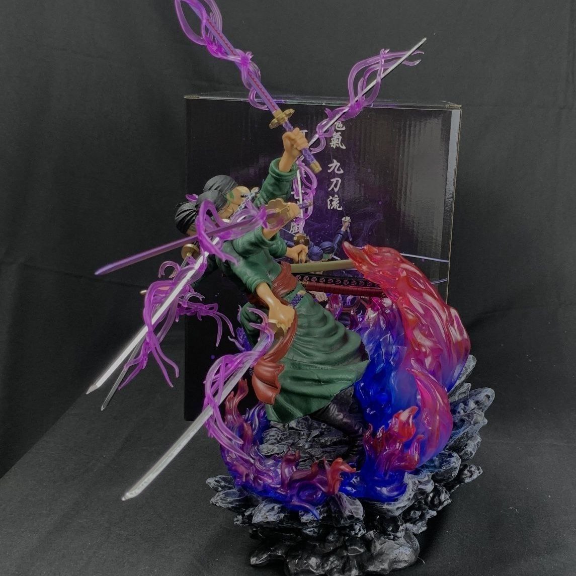 Oni Island Ashura Three-Headed Six-Armed Nine-Sword Style Zoro One Piece GK Wano Country Oni Aura Nine-Sword Style Zoro Model