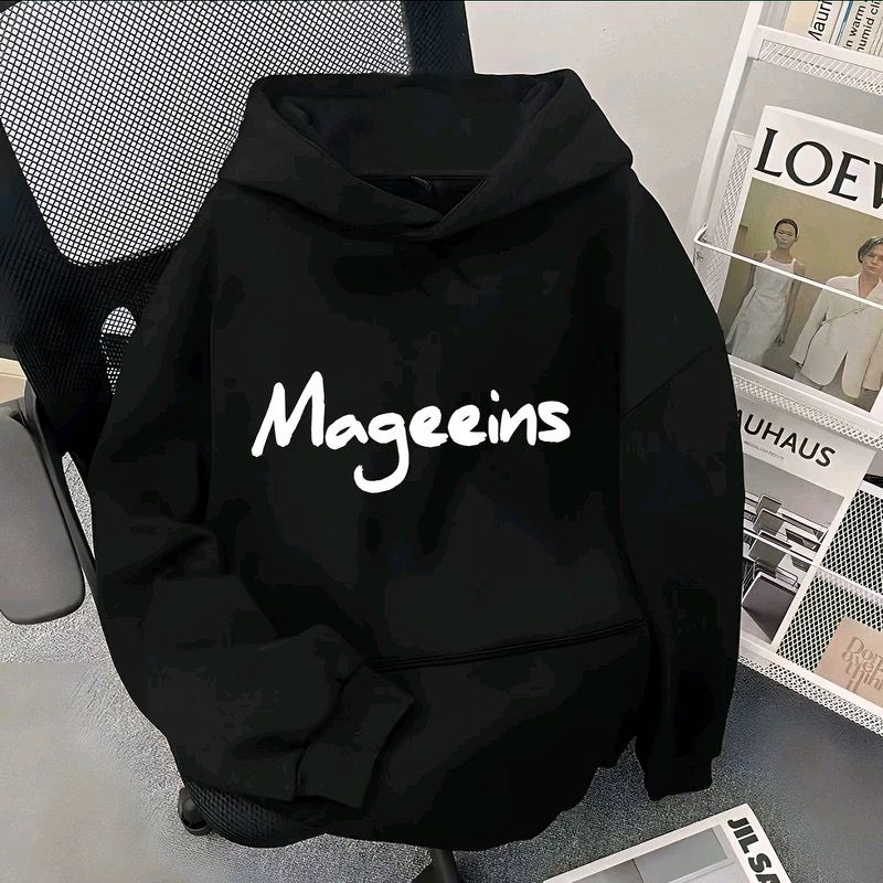 American-style heavyweight anime hoodie with fragrant floral print, trendy hooded sweatshirt for couples.