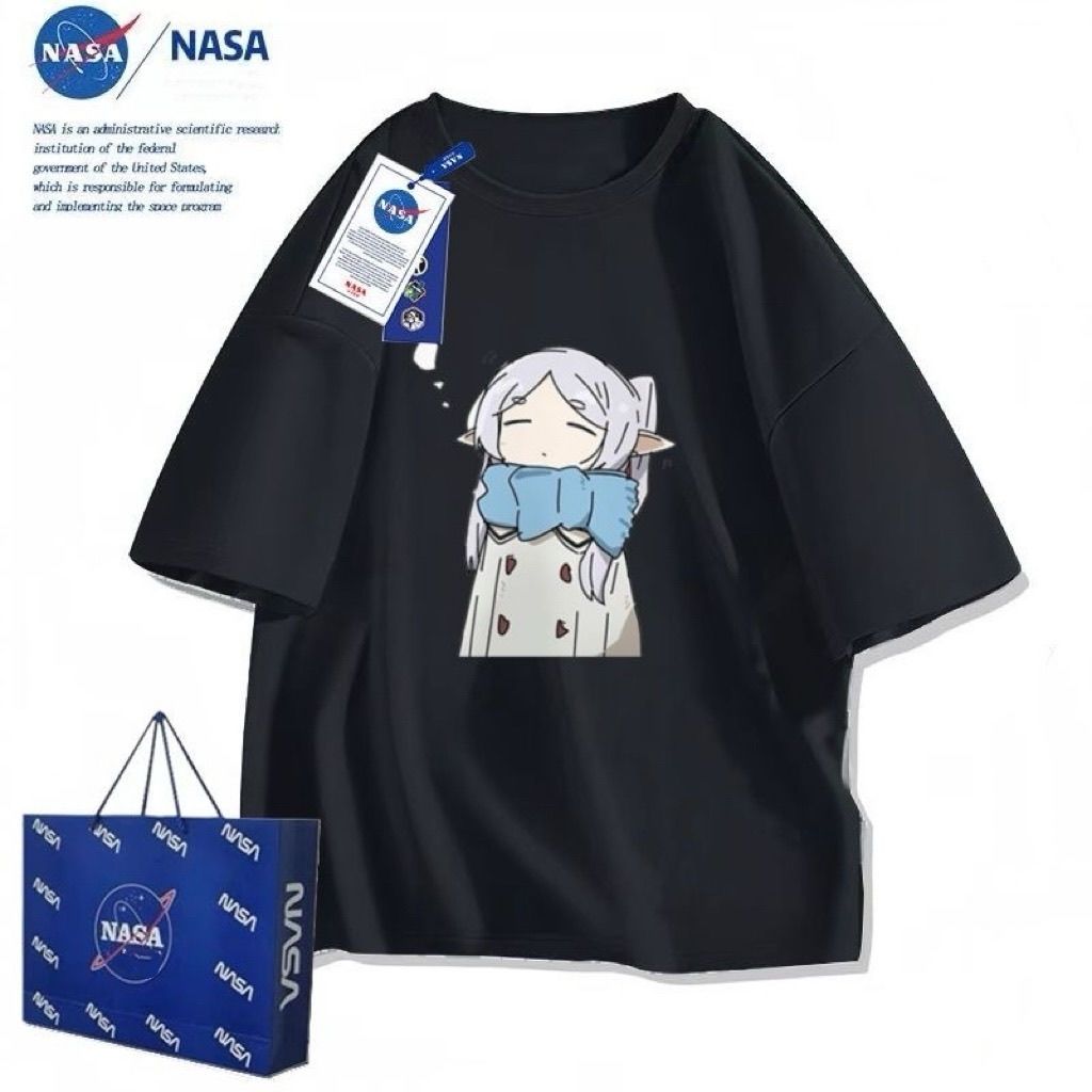 NASA Collaboration Q-version Frierne 2025 Summer Unisex Short-Sleeve T-Shirt, Versatile and Easy-to-Match Top