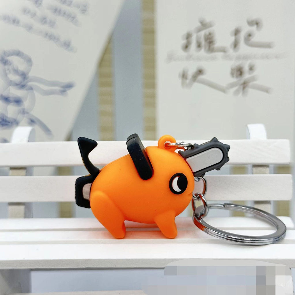 Popular Chainsaw Pochita 2D Anime Demon Figurines, Keychains, Pendants, and Ornaments