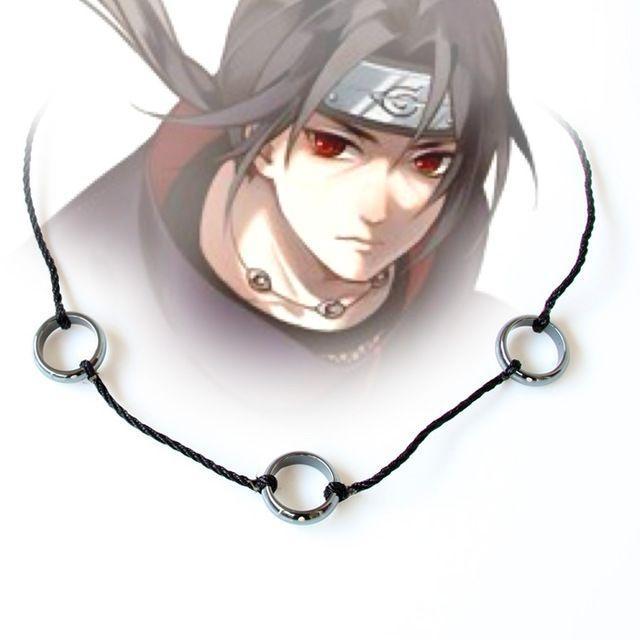 Naruto Uchiha Itachi-style necklace, obsidian Mangekyou Sharingan,