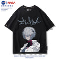 NASA Rei Ayanami-themed Short-Sleeve T-Shirt for Men, Summer 2025 New Style, Evangelion Collaboration Clothing