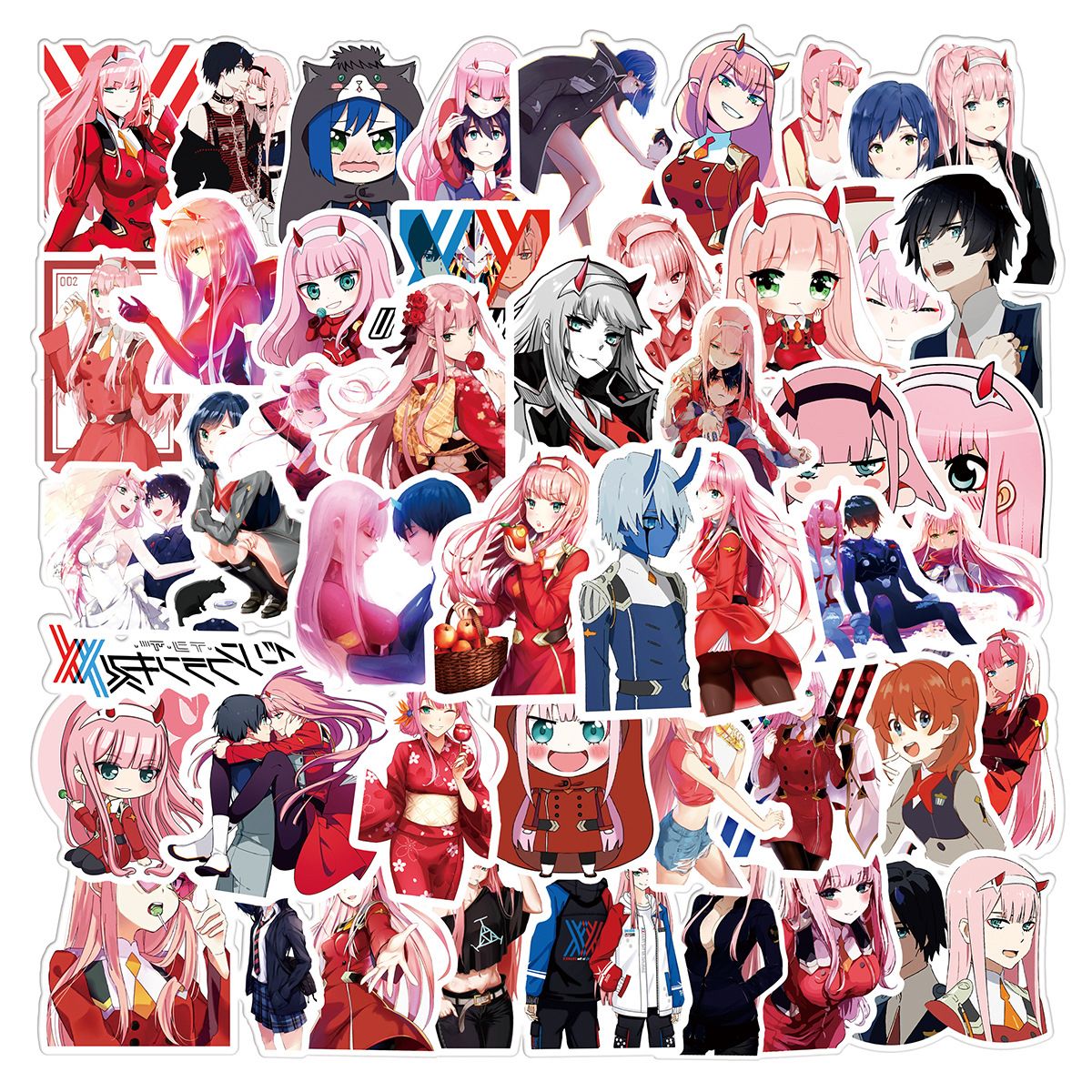 100pcs Japan Anime stickers, anime character decorations, waterproof stickers for notebooks, suitcases, and phone cases.
