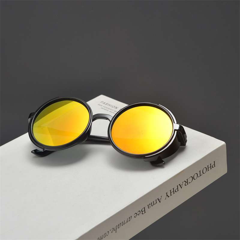 Anime-style Hellsong sunglasses, Akart round sunglasses, steampunk style, rock and functional style, colorful sunglasses