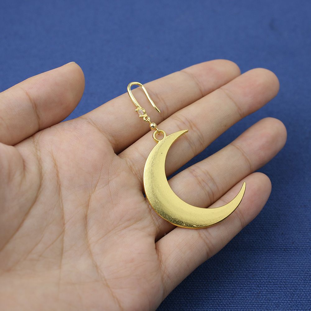 [Naruto] Hinata Hyuga cosplay moon earrings, Hinata black wedding dress cosplay anime earrings