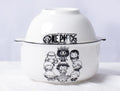 Gintama, Naruto, One Piece instant noodle cup/bowl with lid and handle, large size, suitable for students and dormitories, with lid to prevent burns.
