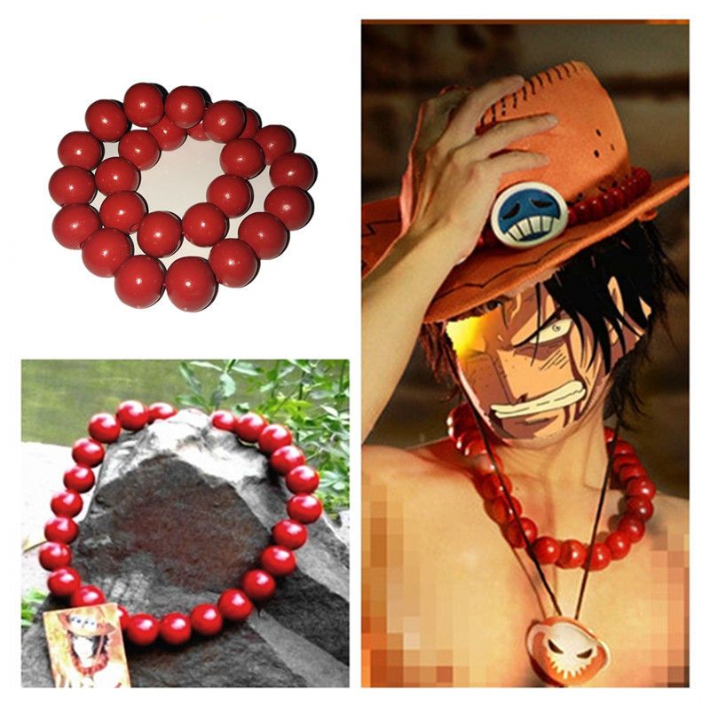 One Piece Fire Fist Ace Necklace Ace Cosplay Prop Necklace Gift One Piece Ace Cosplay Merchandise