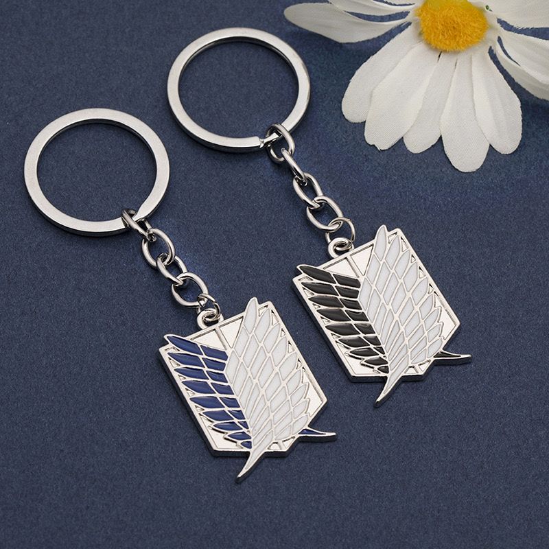 Wings of Liberty Attack On Titan keychain Eren pendant anime merchandise Legion backpack charm ornament