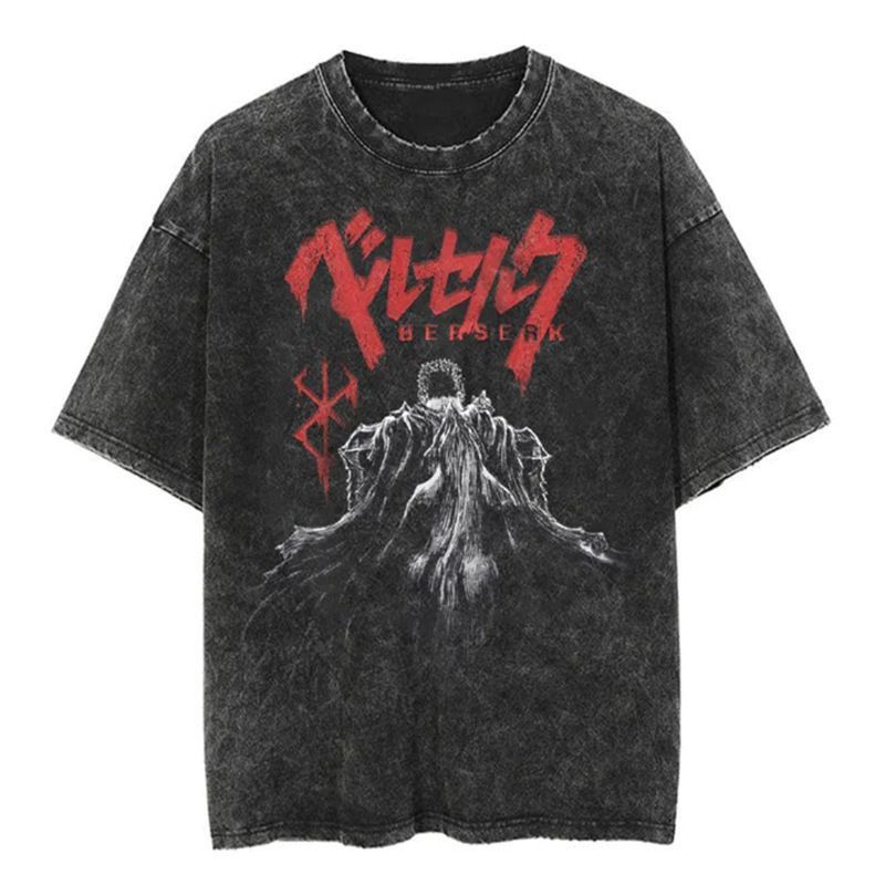 2025 New Distressed T-Shirt, Women's Retro Cotton T-Shirt, Street Style Legend T-Shirt, Unisex Loose Fit Luxury