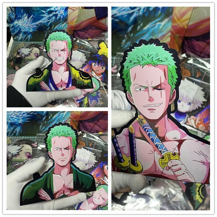 3D stickers for naked eyes, 3D gradient stickers, One Piece 3D stereoscopic painting, Nami waterproof, Boa Hancock, Gear 5 Luffy, anime style.