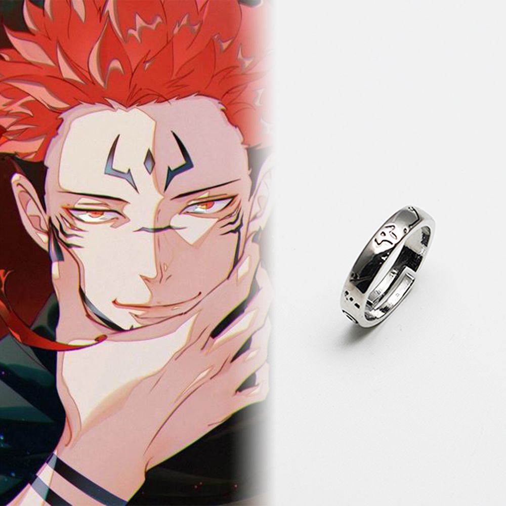 Anime Jujutsu Kaisen Ring, Ryoumen Sukuna: King of Curses, Adjustable Opening, Trendy Cosplay Tail Ring