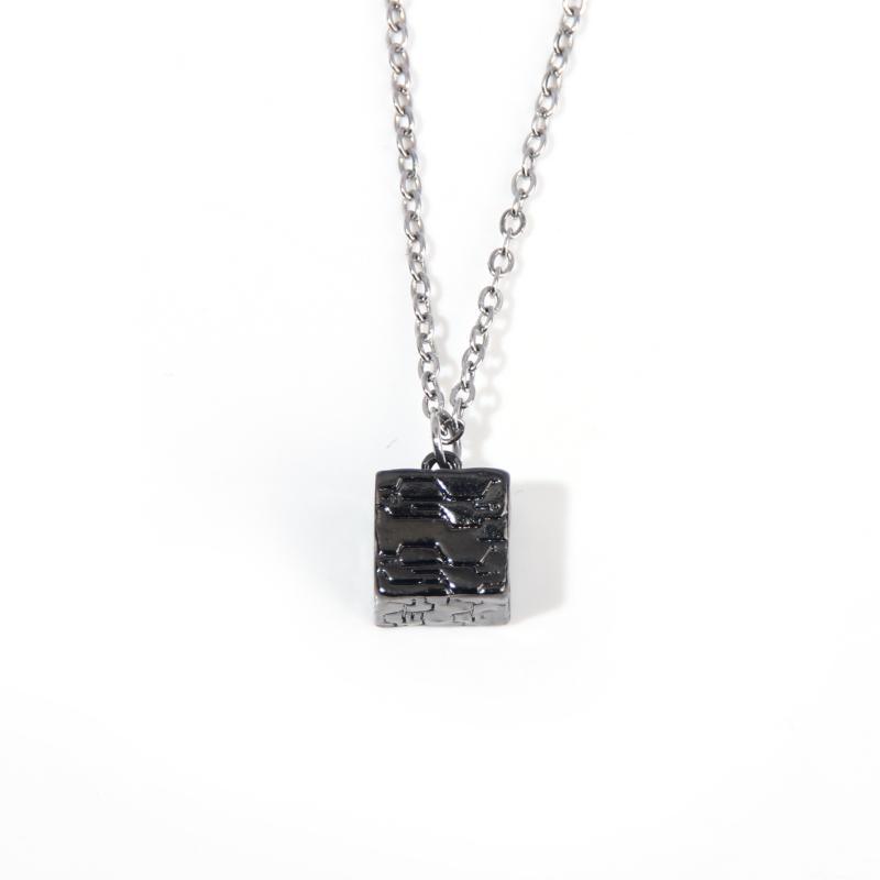 NieR: Automata Black Box Necklace - Sweet, Cool, Simple, Geometric Cube Collarbone Chain Pendant