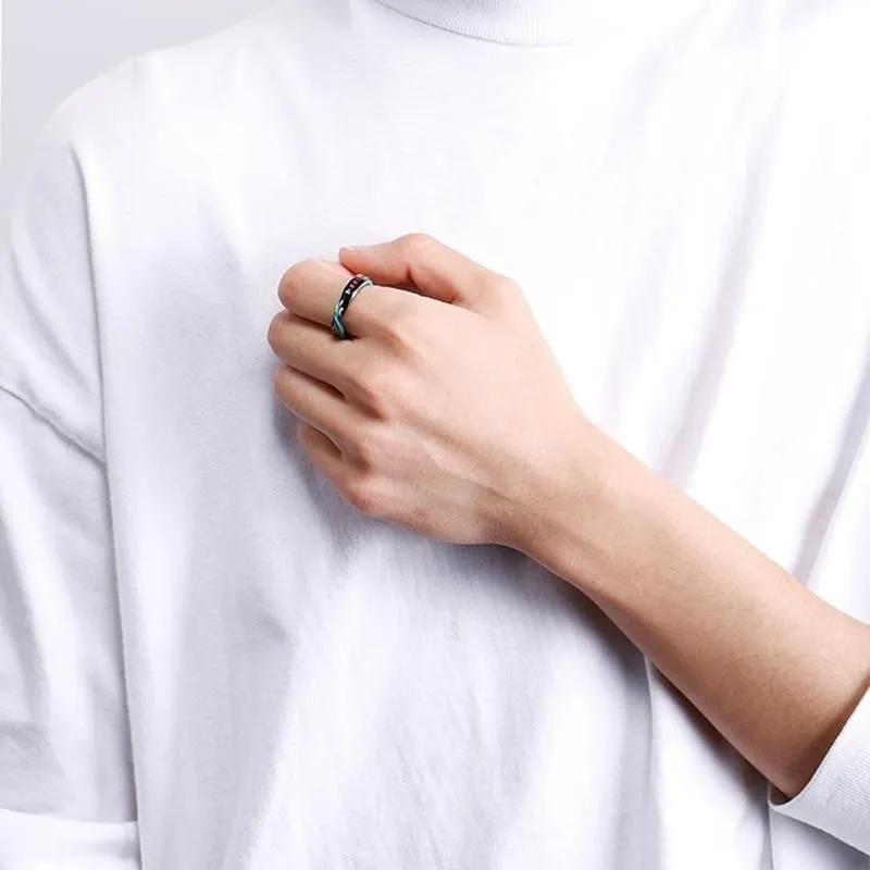 New Hatsune Miku ring, anime merchandise, Möbius single loop ring, jewelry gift for friends.