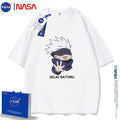 NASA Anime Collaboration 2023 New Jujutsu Kaisen Klein Blue Gojo Satoru Merchandise Short-Sleeve T-Shirt for Men and Women
