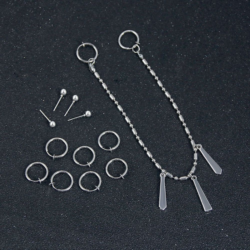 Anime Merchandise Hori & Miyamura Style Earrings and Lip Stud Set - 2D Cosplay Accessories - Clip-on Earrings and Studs