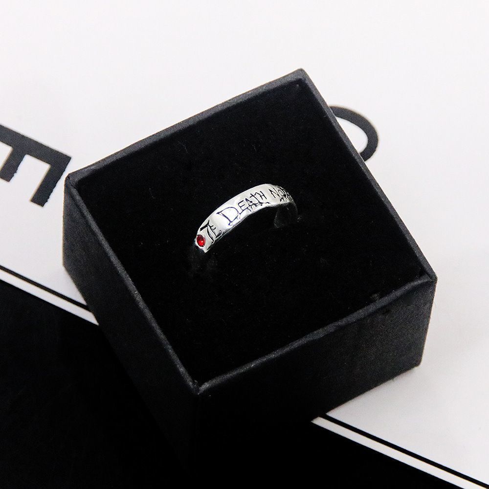 Anime merchandise: SW Death Note ring, Yagami Light L cosplay letter ring (L).