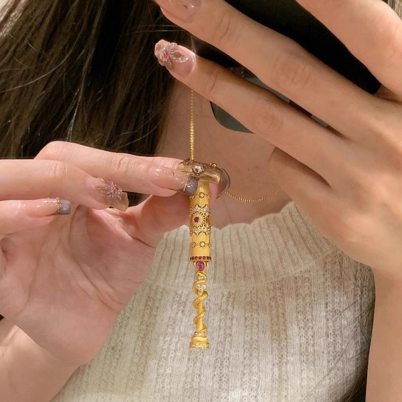 2025 Vintage Fairy Wand Necklace for Women, Niche Luxury, High-End Drape, Summer Accessory, Extended Length