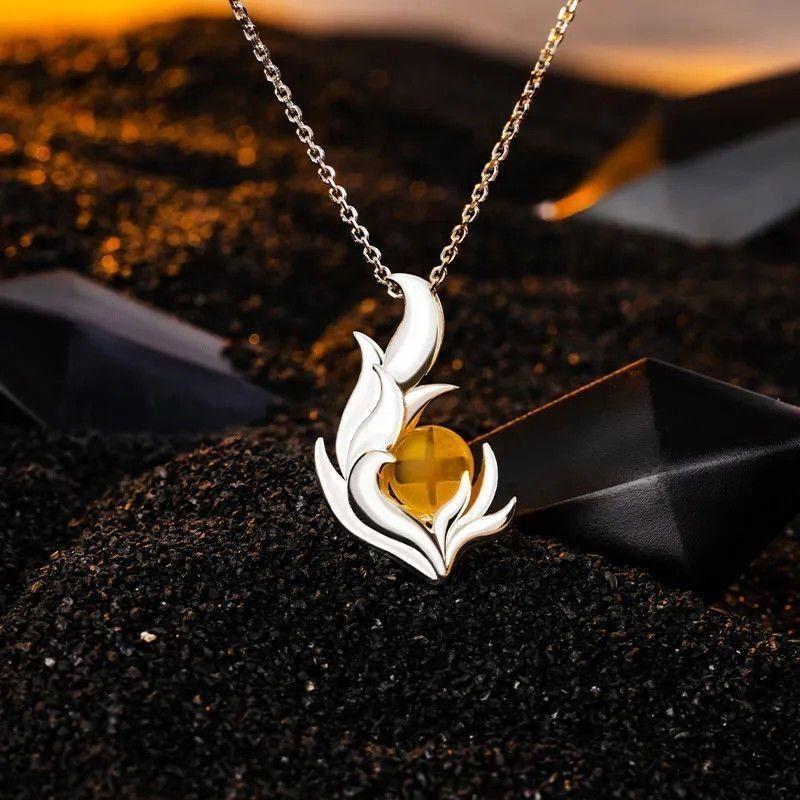 Naruto collaboration official necklace pendant Nine-Tails Naruto 2D anime peripheral cartoon gift 2022