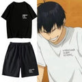 Kageyama Tobio's same style T-shirt set, Ikki Tousen short-sleeved men's and women's Haikyuu!! Karasuno High School T-shirt and pants