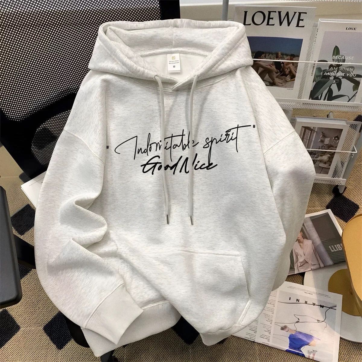 Evil Eye Print Fleece-Lined Hooded Sweatshirt for Women, Loose Fit, Versatile, Suitable for Students, Loose Fit Running Jacket for Men