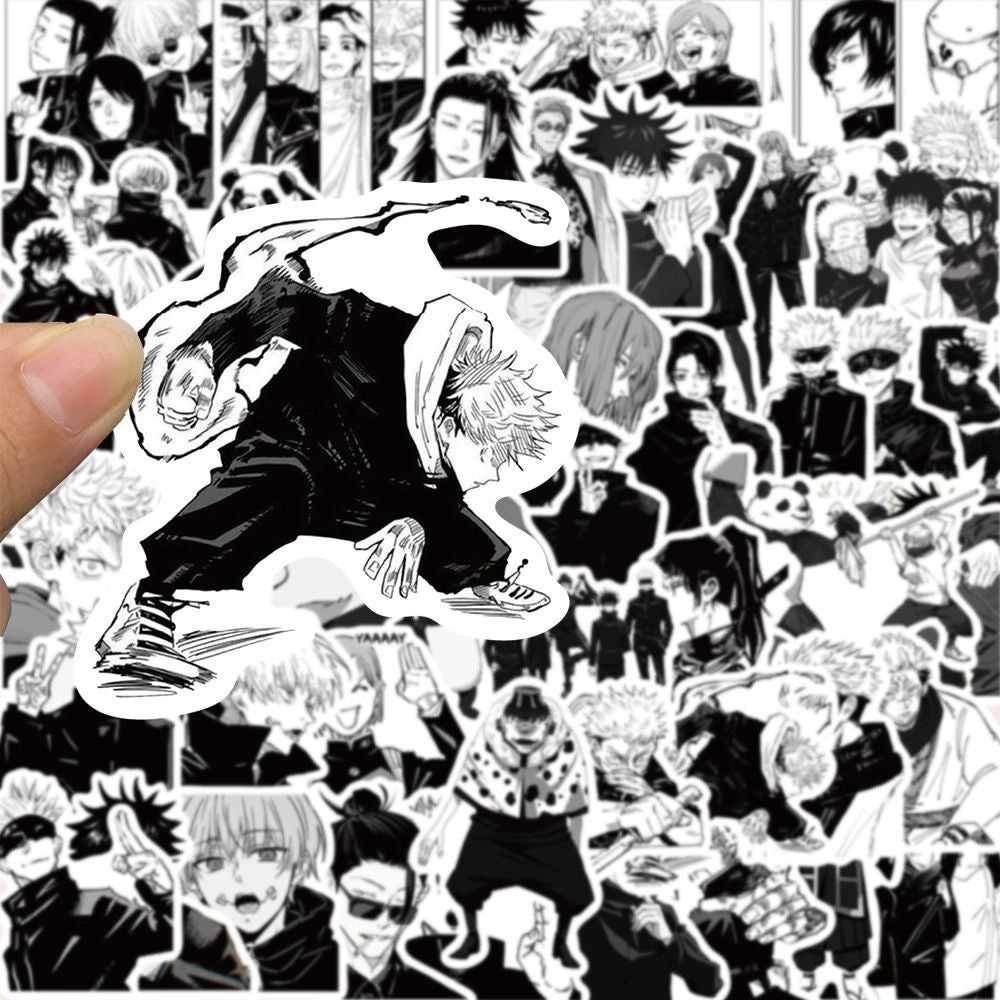 100pcs Japan Anime stickers, anime character decorations, waterproof stickers for notebooks, suitcases, and phone cases.