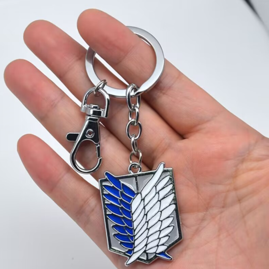 Wings of Liberty Attack On Titan keychain Eren pendant anime merchandise Legion backpack charm ornament