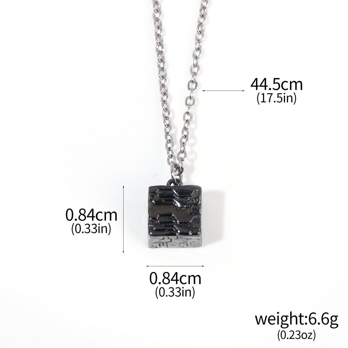 NieR: Automata Black Box Necklace - Sweet, Cool, Simple, Geometric Cube Collarbone Chain Pendant