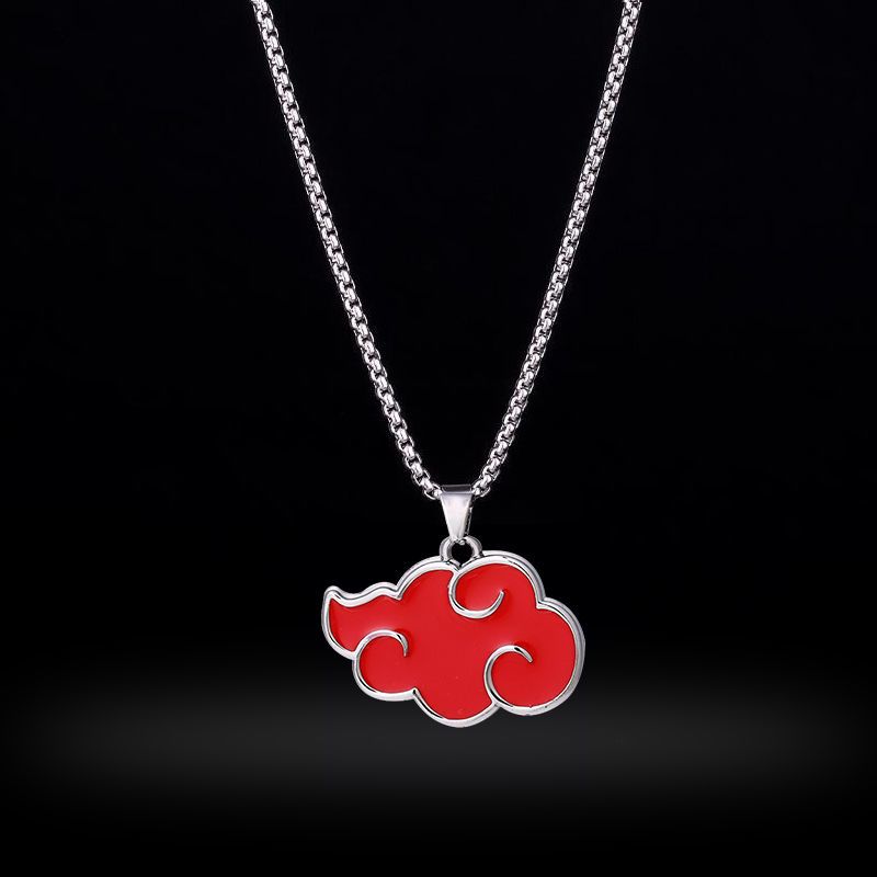 Naruto merchandise: Akatsuki Uchiha Itachi Sharingan necklace, trendy and unique titanium steel pendant for men, a student gift.