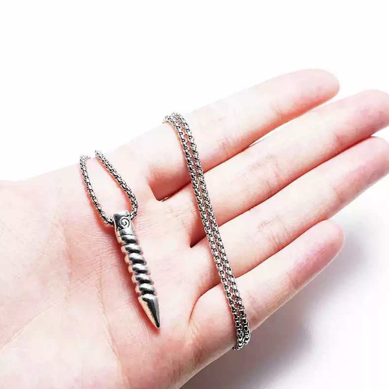 2025 Naruto to Boruto Necklace with Uzumaki Boruto Leaf Bullet Head Halloween Anime Cosplay Accessory