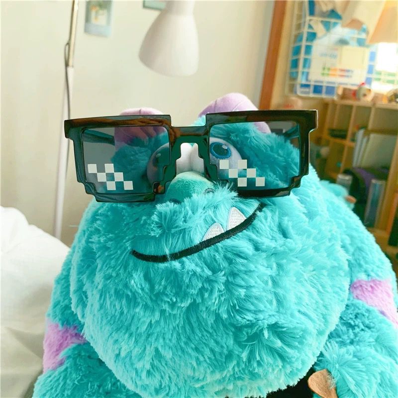 UV-protective mosaic glasses, quirky sunglasses for anime, disco, funny sunglasses, party glasses