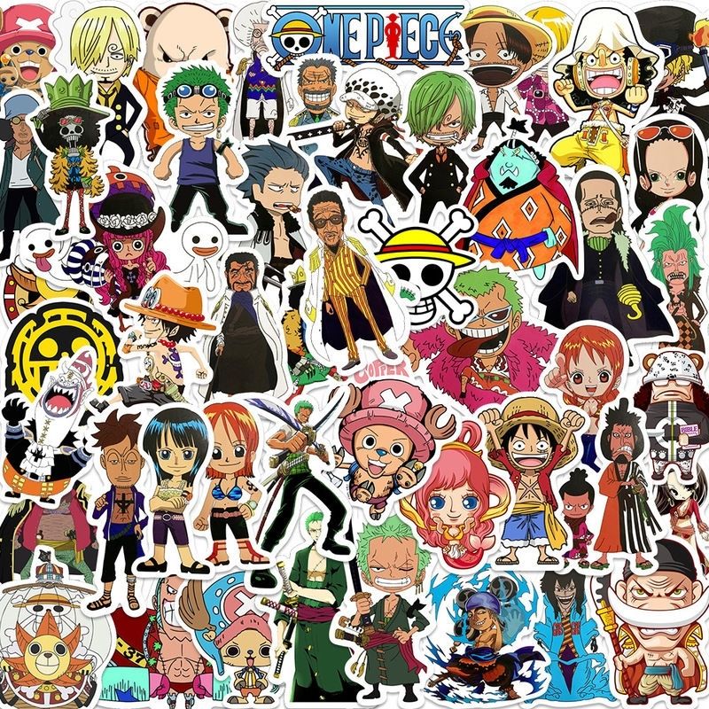 100pcs Japan Anime stickers, anime character decorations, waterproof stickers for notebooks, suitcases, and phone cases.