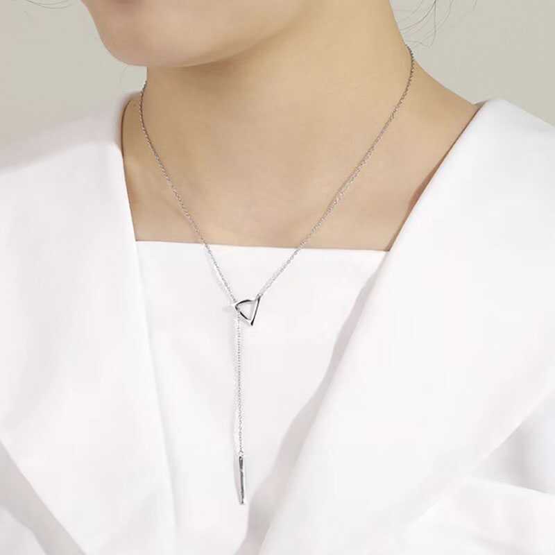 Alloy Necklace - Xia Xiaoyin's Triangle Necklace from Beyond the World - Luxury Niche Anime & 2D Cosplay Accessories