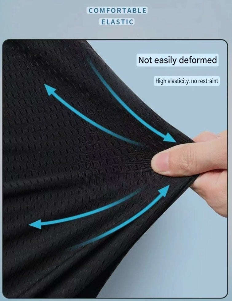 Men's summer vest, ice silk, quick-drying, breathable, mesh, plus size, trendy, versatile, suitable for sports, leisure, fitness, basketball.