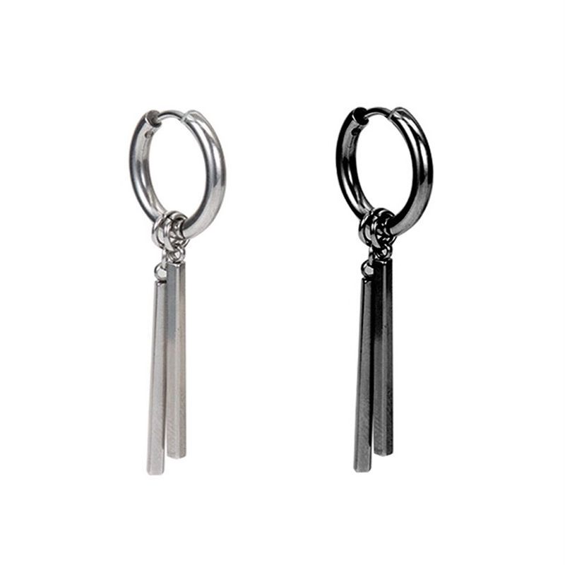 Unisex, versatile, no-piercing, titanium steel , high-end luxury earrings, men's stud earrings, stainless steel earrings