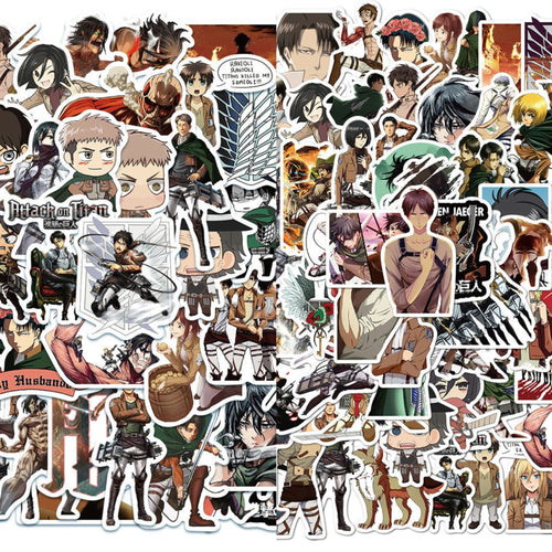 100pcs Japan Anime stickers, anime character decorations, waterproof stickers for notebooks, suitcases, and phone cases.