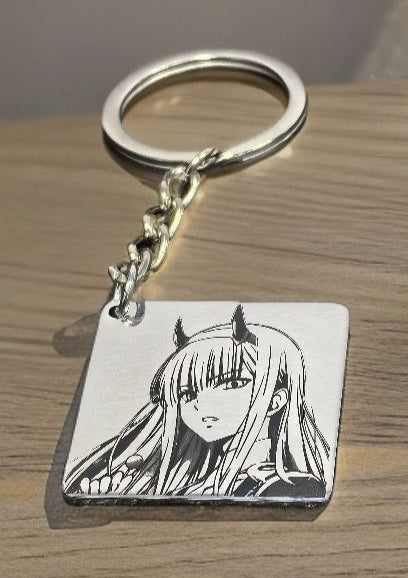 Zero Two Anime Keychain Customization DARLINGFRANXX Peripheral Charm, Niche Anime/Anime Style, Instagram