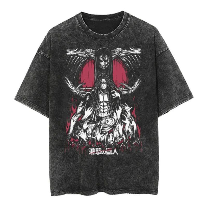 2025 New Distressed T-Shirt, Women's Retro Cotton T-Shirt, Street Style Legend T-Shirt, Unisex Loose Fit Luxury